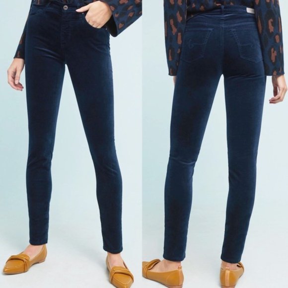 Ag Adriano Goldschmied Pants - AG for Anthropologie - Stevie Ankle Velvet Pants